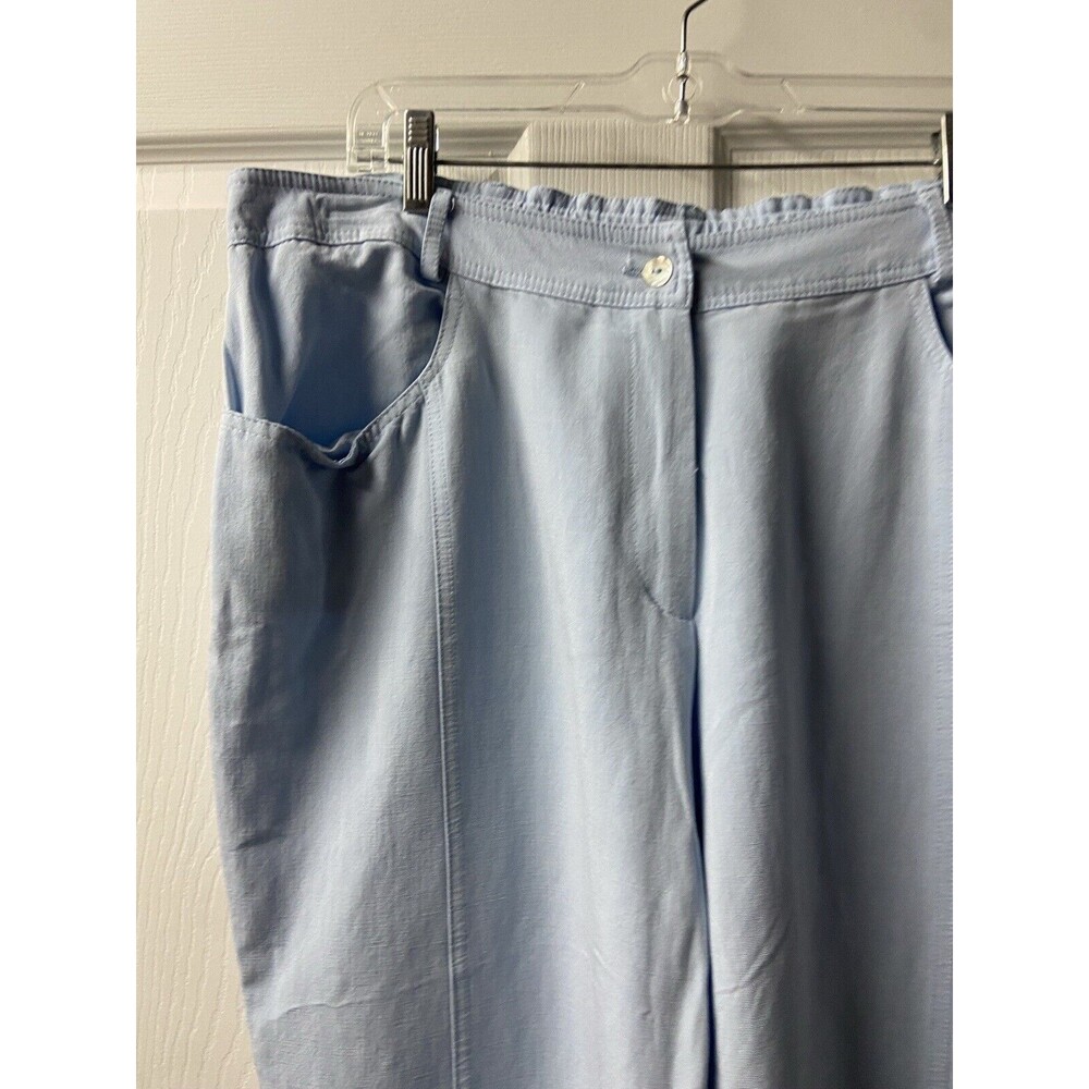 Sharon Anthony Design for Women Cropped Pants Womens Plus Size 18W Linen Blend - Picture 2 of 8